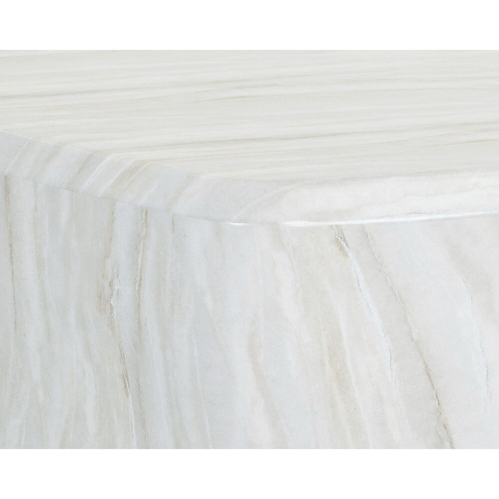 Spezza 33 X 29.5 inch Marble Look / Cream Outdoor Coffee Table